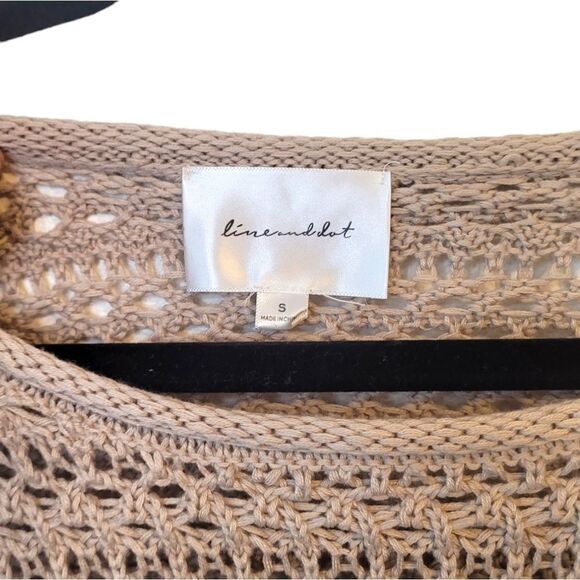 Line & Dot Light Beige Loose Woven Knit Sweater - Picture 3 of 6